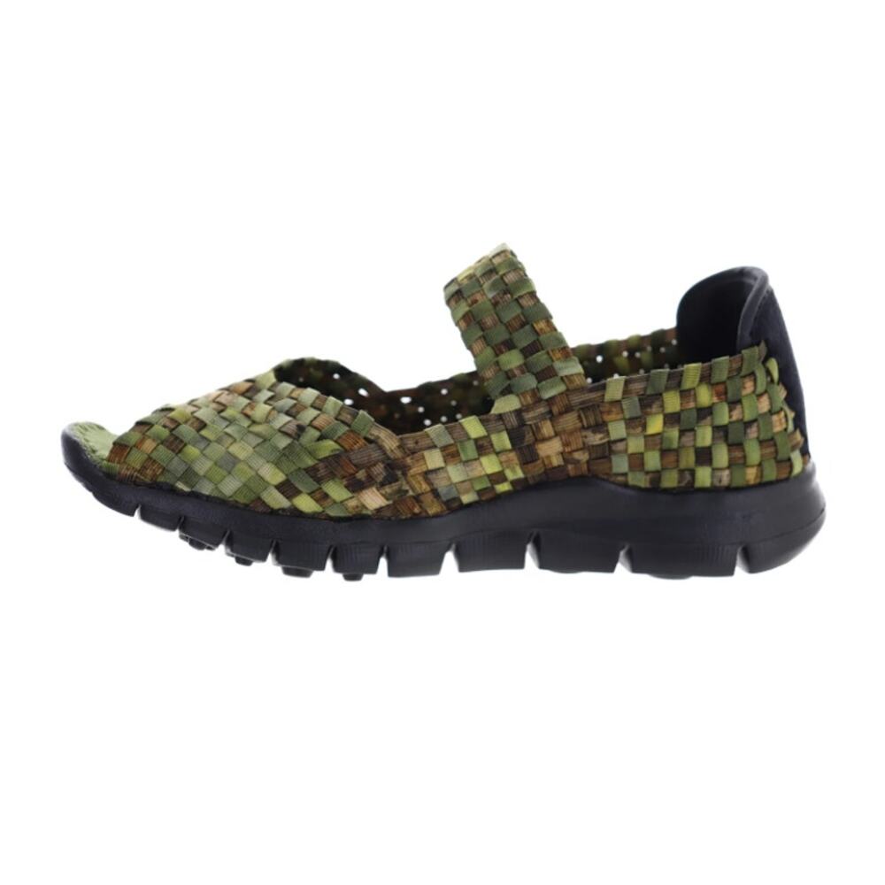 Bernie Mev Comfi Flats Sandals Women 7/38 Woven Memory Foam Slip‑On Comfort NWOB